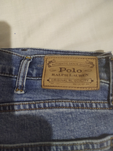 Pantalón Polo De Ralph Lauren 38 X 30 Azul Acero Con Spandex