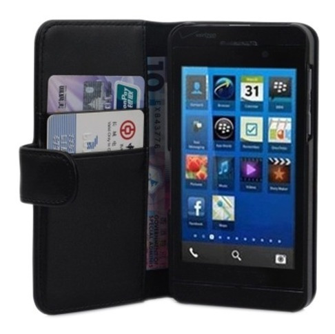 Estuche Protector Cuero Billetera Blackberry Z10