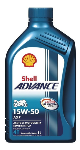 Aceite Shell Advance Ax7 4t 15w50 Semisintetico