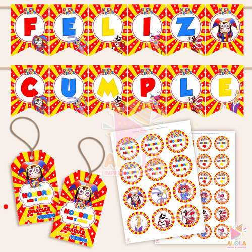 Kit Imprimible The Amazing Digital Circus Personalizado