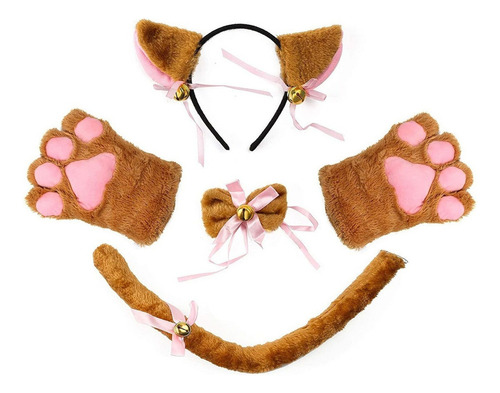 I Traje De Cosplay De Gato Com Orelhas De Gatinho Para Vestido