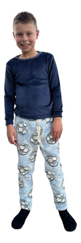 Pijama Conjunto Luminoso Nene Invierno Polar Abrigado Niños