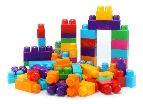 Bloques De Construcción Kidz Time 80 Piezas Juega Y Aprende