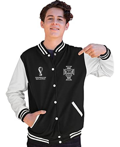 Chaqueta Universitaria Unisex Mundial De Fútbol Portugal 