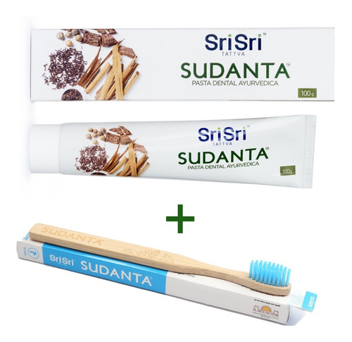 Pasta Dental Sudanta 100 Ml + Cepillo Bambu Sri Sri