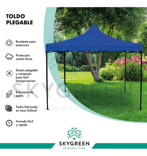 Imagen 3 de 7 de Carpa Toldo 2x2 Plegable Reforzado Impermeable Eventos