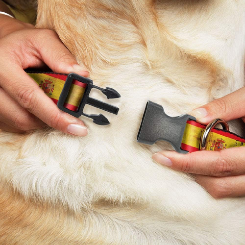 Collar De Perro Con Hebilla Clip De Plástico Bandera De Espa