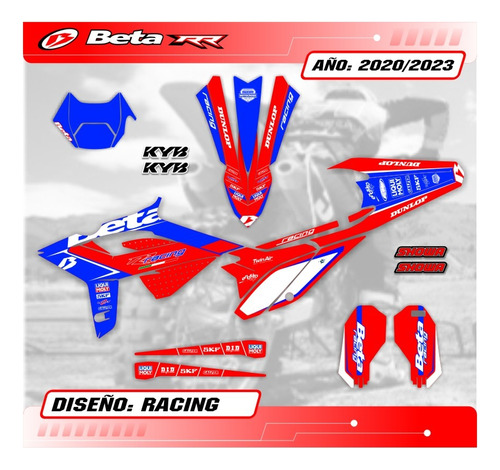 Kit Calcos - Grafica Beta Rr 2021/22/23 - Grueso Mate