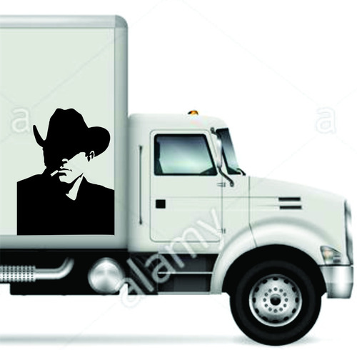 Imagen 2 de 3 de Stiker Vinil Calcomania Vaquero Marlb, Para Pared Lisa Oauto