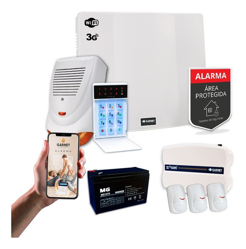 Kit Alarma Domiciliaria 3g Wifi Sms Internet Sensor Sirena