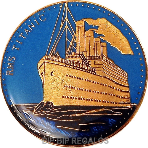 Onza Del Titanic Con Baño De Oro Y Esmaltada - Con Cápsula