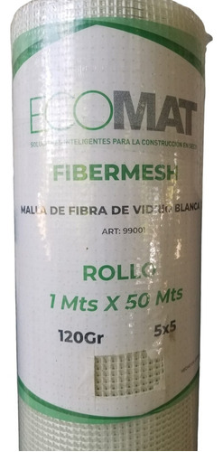 Malla Fibra De Vidrio Fibermesh 90gr 50mts ¡oferta Especial!