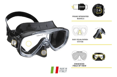 Visor Cressi Onda Apnea Buceo Snorkeling Negro