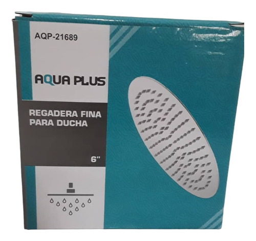 Regadera Fina Para Ducha 6puLG Marca Aqua Plus