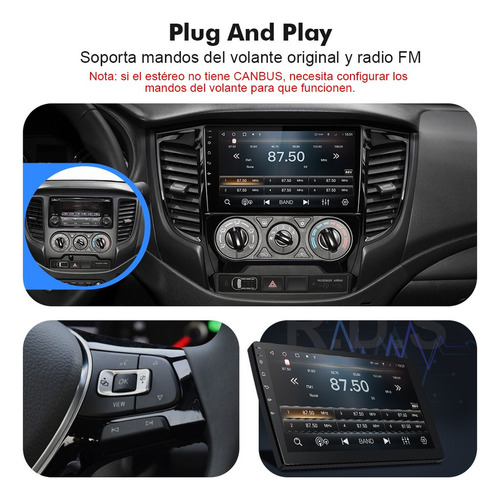 C-j Auto Estéreo Para Mitsubishi L200 2016-2020 A/c Manual