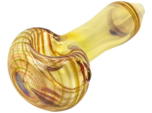 Glass Pipa 3 Silver Fumed With Red - Burning