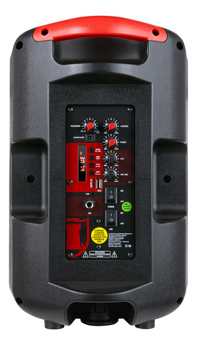 Kaiser Bafle Recargable Negro Con Bluetooth Portatil Luz Led
