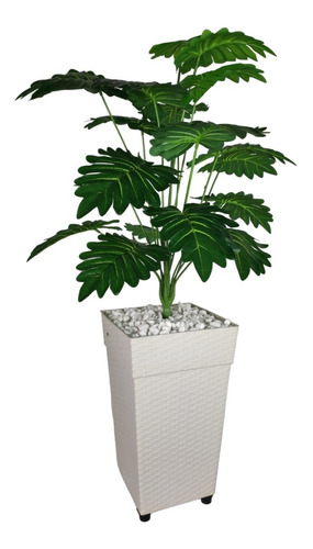 Planta Com Folhagem Artificial Bananinha+vaso Marrom Oferta | Parcelamento  sem juros