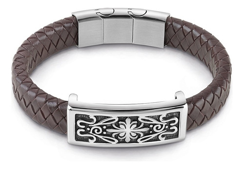 Pulsera Para Hombre Guess Man Identity Color Plata Diámetro 8 Cm Largo 21 Cm