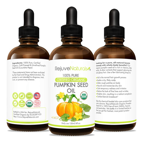 Aceite De Semilla De Calabaza Rejuvenaturals 120 Ml Usda Org