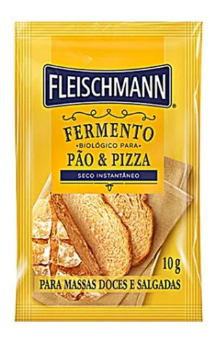 Imagem 2 de 2 de Fermento Biológico Seco Fleischmann Para Pão E Pizza 10g