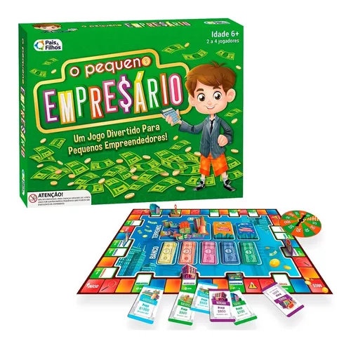 Jogo O Pequeno Empresário Tabuleiro Brinquedo Criança Amigos