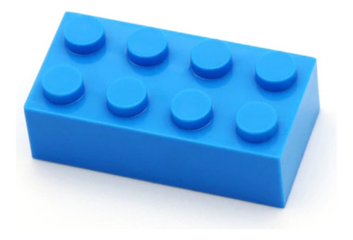 40 Bloques Construccion Compatible Lego 4x2 Grueso Azul Clar