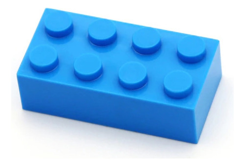 Imagen 1 de 2 de 40 Bloques Construccion Compatible Lego 4x2 Grueso Azul Clar