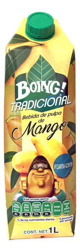 2 Bebida Boing Tradicional De Pulpa De Mango 1 Lt C/u