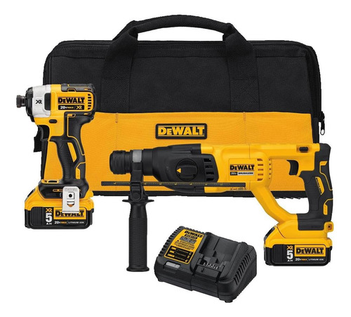 Kit Rotomartillo Y Destornillador Impacto Dewalt Dck233p2