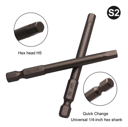 Juego De 10 Brocas Hexagonales Para Taladro H2.5-h6 S2