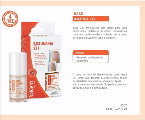 Imagem 4 de 6 de Blant Base Amarga Prevenção E Reconstrução De Unhas Roídas