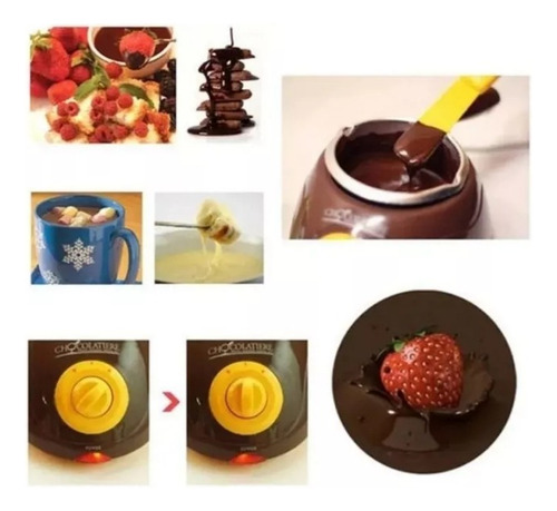 Maquina Fundidora Para Derretir Chocolate Eléctrica Mini Amarillo