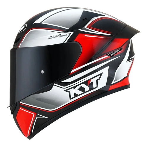 Capacete Moto Fechado Kyt Tt Course Tourist Vermelho Fluor