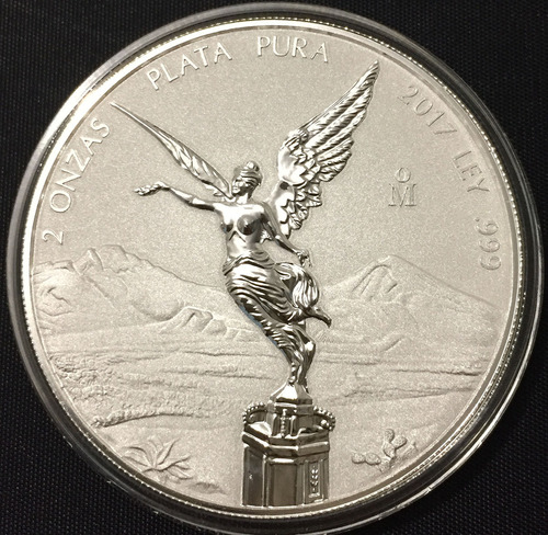 Mexico 2017 Libertad Pza. 2 Oz. Ac. Reverse Proof Bu Unc Cs