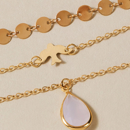 Collar Con Forma De Disco Geométrico N Y Borlas Con Colgante