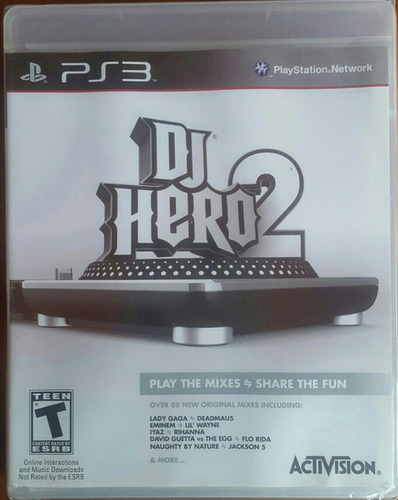 Dj Hero 2 Físico Nuevo Ps3 + Gtía. + Regalo Ddn + Envío Free