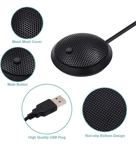 Para Conference Usb Microphone,omnidirectional Condenser Pc