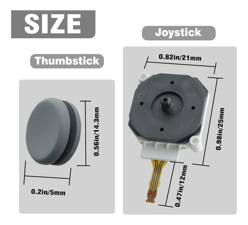 Joystick De Reemplazo Para Nintendo 2ds 3ds 3ds Xl Con Herra