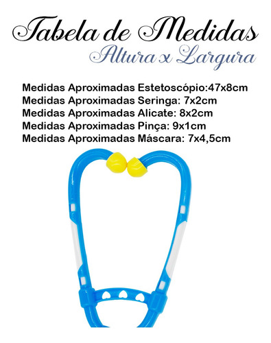 Imagem 2 de 7 de Brinquedo Kit Medico Infantil Seringa Mascara Alicate Pinça