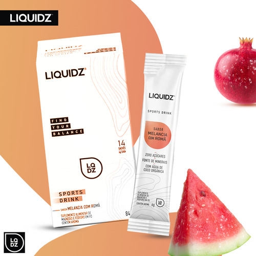 Isotônico Liquidz Sport Drink Cx 14 Doses - Melancia C/ Roma