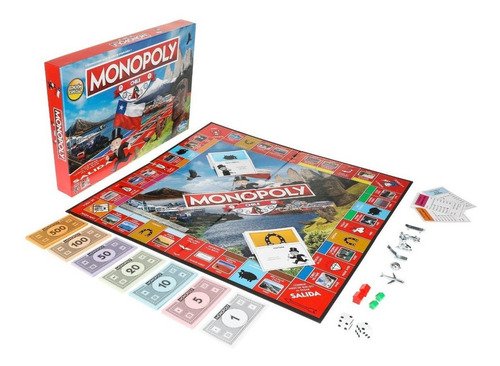 Imagen 3 de 4 de Juego de mesa Monopoly Chile Hasbro E1756