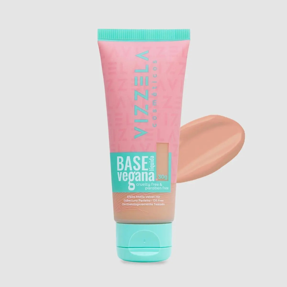 Base Líquida Fosca Vizzela Alta Cobertura Vegana Oil Free Cor 09 30g