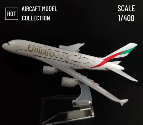 Avión Comercial Airbus | Boeing Escala Metal 15 Cms Emirates Airlines - Airbus 380