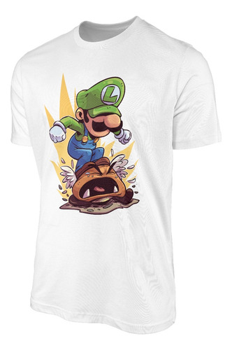 Polera Hombre Luigi Super Mario Personalizada