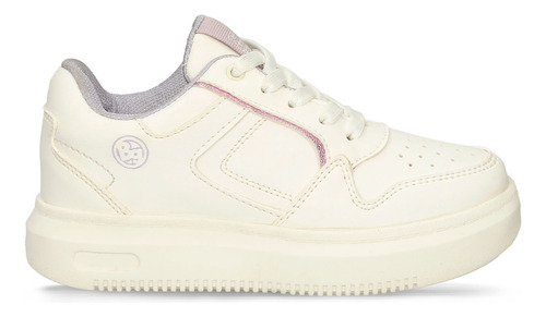 Tenis Casuales Blanco-lila Bubblegummers Qlara Niña