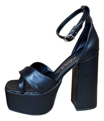 Sandalias De Fiesta Negras Plataforma Sandalias 37