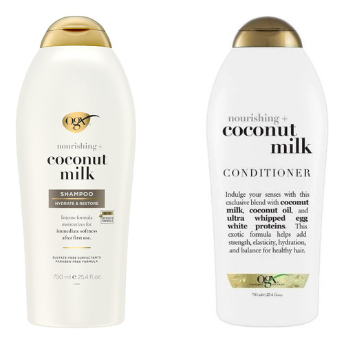 Shampoo & Acondicionador Ogx Coconut Milk 750ml Cada Uno
