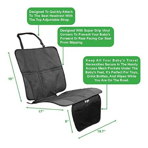 Imagen 2 de 5 de Lebogner Protector De Asiento De Coche + Organizador De