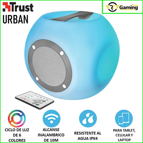 Parlante Bluetooth Recargable Rgb - Trust